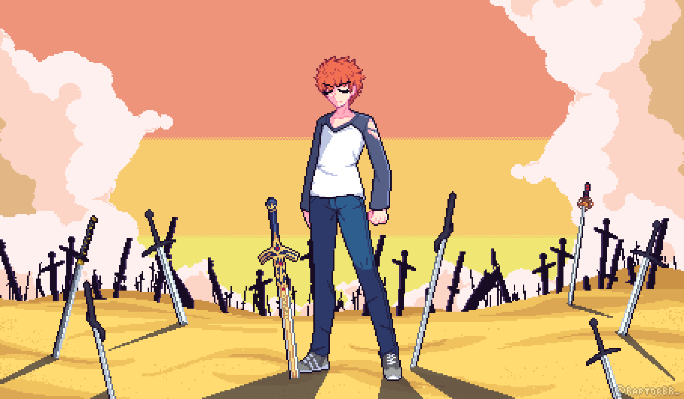 emiya shirou (fate and 1 more) drawn by raptorbr