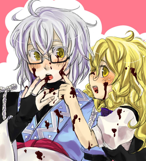 kirisame marisa and morichika rinnosuke (touhou) drawn by ono_mochiko