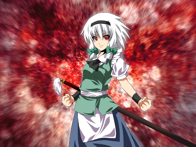 izayoi sakuya and konpaku youmu (touhou) drawn by fal_(falketto)
