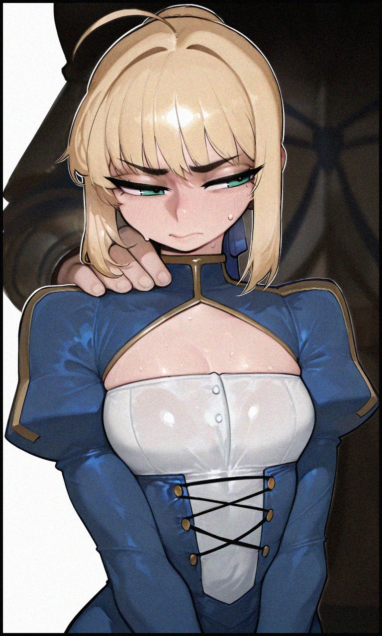 artoria pendragon, saber, and gilgamesh (fate and 1 more) drawn by deitysexual