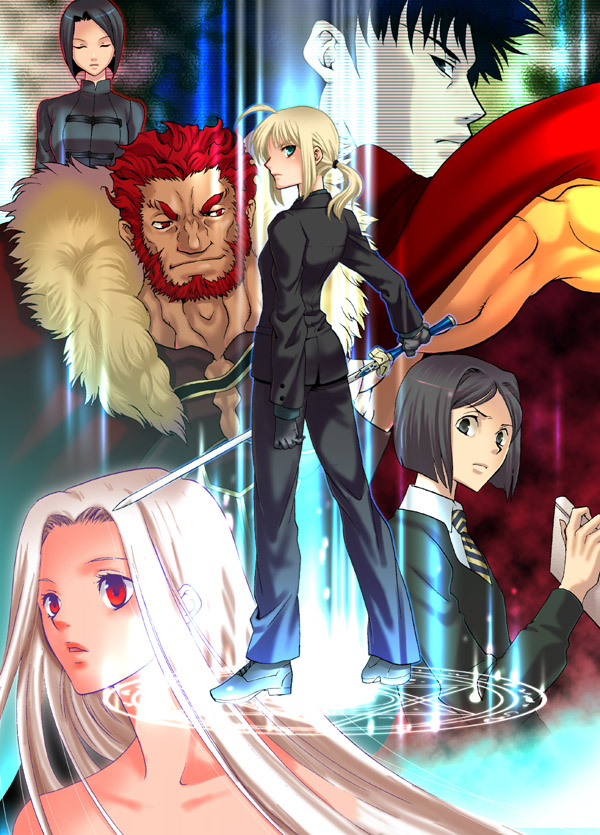 artoria pendragon, saber, iskandar, waver velvet, emiya kiritsugu, and 2 more (fate and 2 more) drawn by mgk968