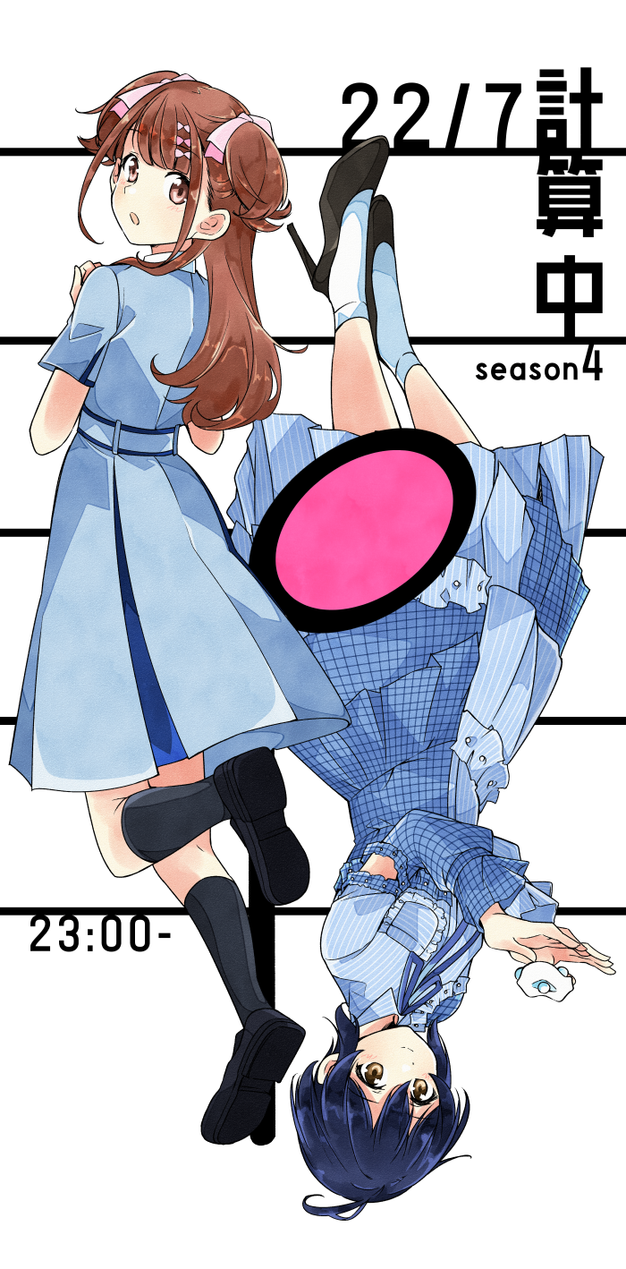takigawa miu and sera honoka (22/7) drawn by trefle_r