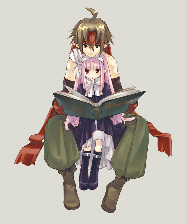 mage and male warrior (disgaea) drawn by kumazm