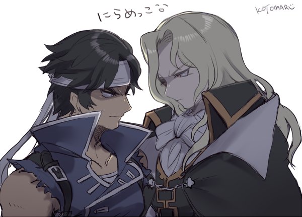 richter belmont and alucard (super smash bros. and 3 more) drawn by kotorai