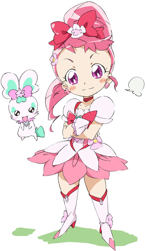 cure blossom, chypre, and hanasaki futaba (precure and 1 more) drawn by umanosuke