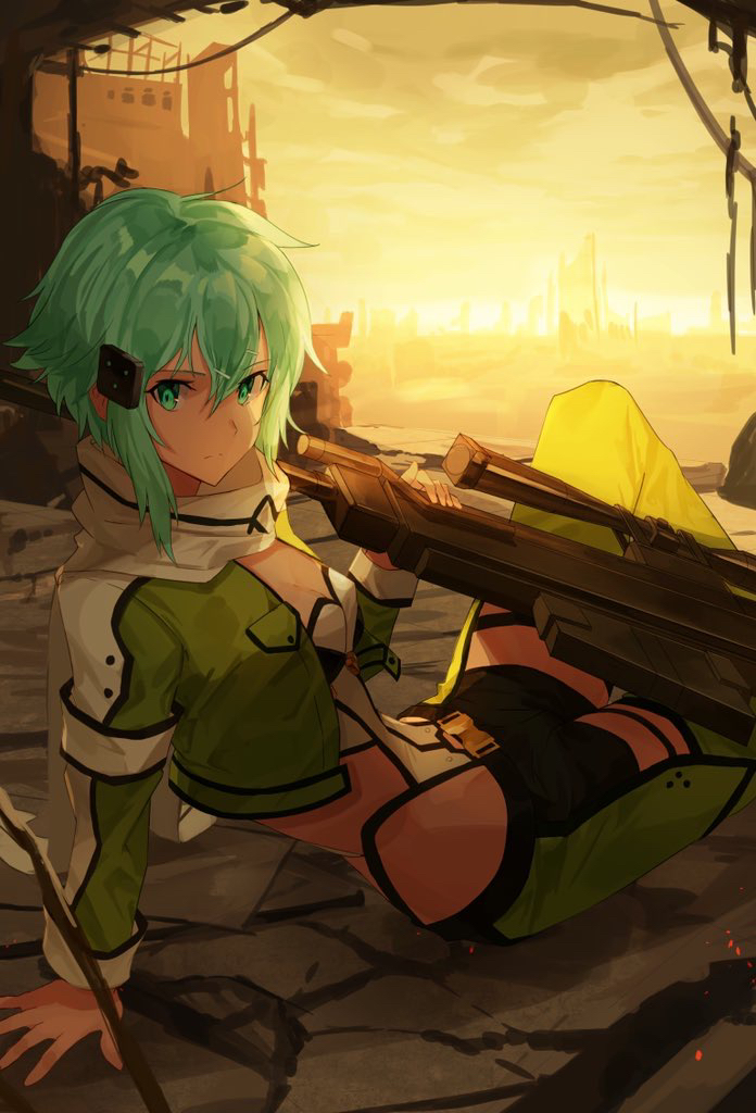 sinon (sword art online) drawn by nasubin_(nasubisamurai15)