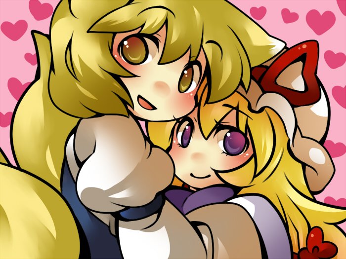 yakumo yukari and yakumo ran (touhou) drawn by hammer_(sunset_beach)