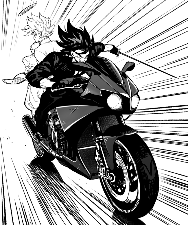 gogeta and vegetto (dragon ball and 1 more) drawn by nanika_(nnkgh)