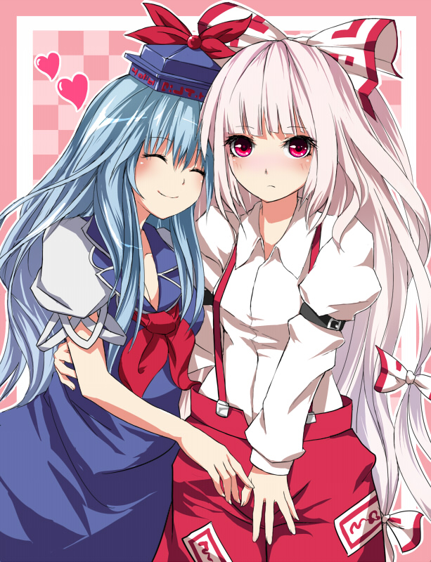 fujiwara no mokou and kamishirasawa keine (touhou) drawn by fuji_hyorone
