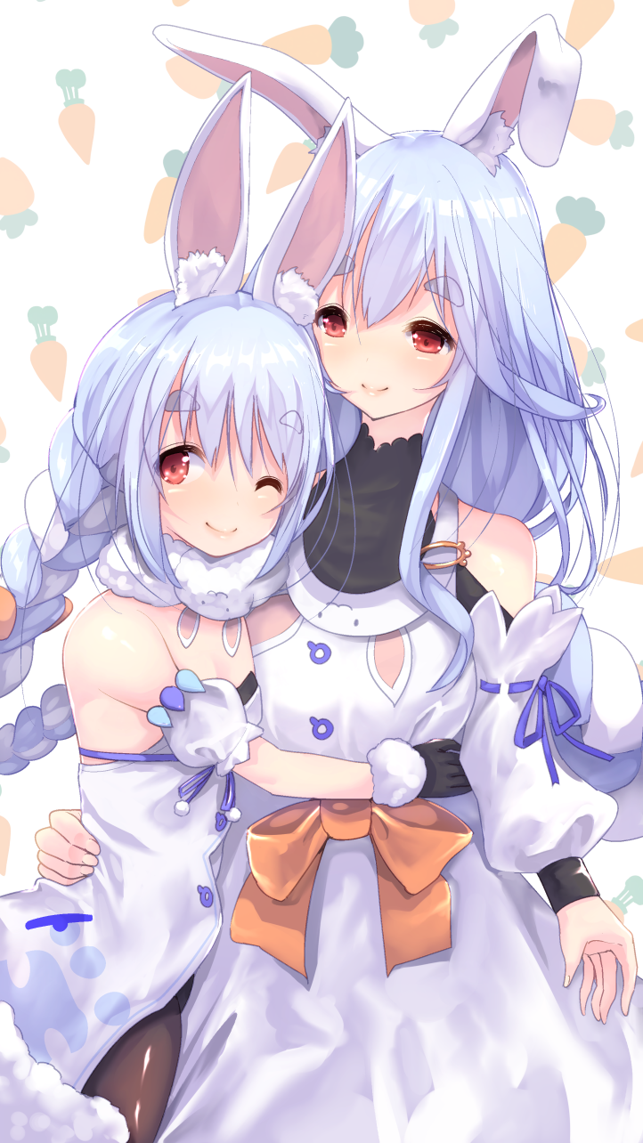 usada pekora, don-chan, and pekomama (hololive) drawn by usapenpen2019