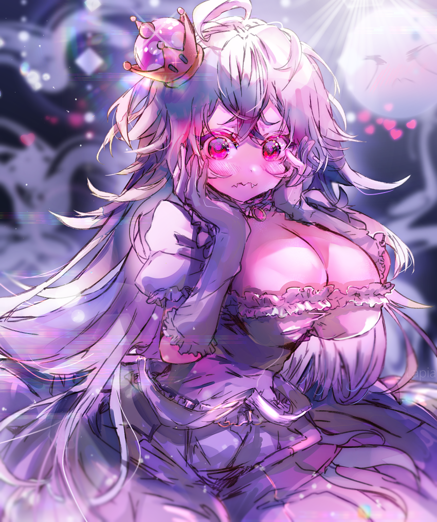 princess king boo and boo (mario and 2 more) drawn by lapia