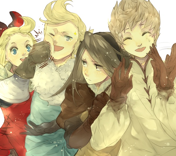 edea lee, agnes oblige, ringabel, and tiz arrior (bravely default and 1 more) drawn by 4480yosiharu