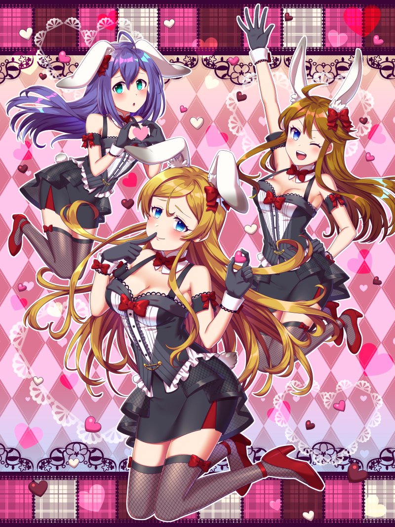 mochizuki anna, tokoro megumi, and shinomiya karen (idolmaster and 1 more) drawn by nejimo