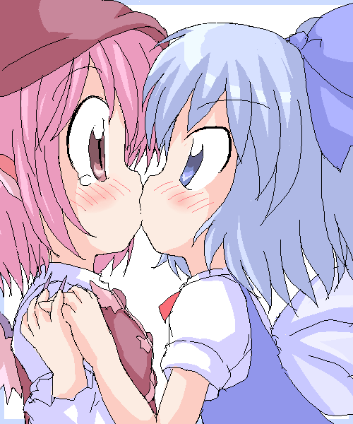 cirno and mystia lorelei (touhou) drawn by geetsu