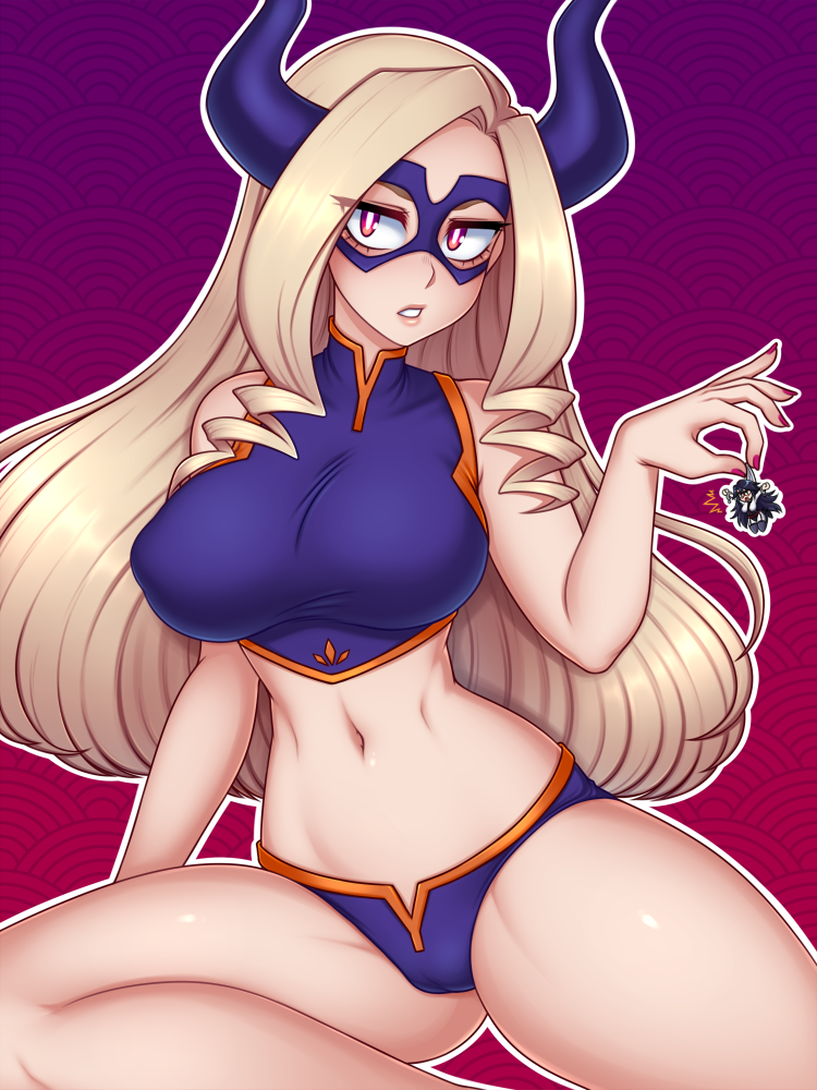 mount lady and midnight (boku no hero academia) drawn by dojipan