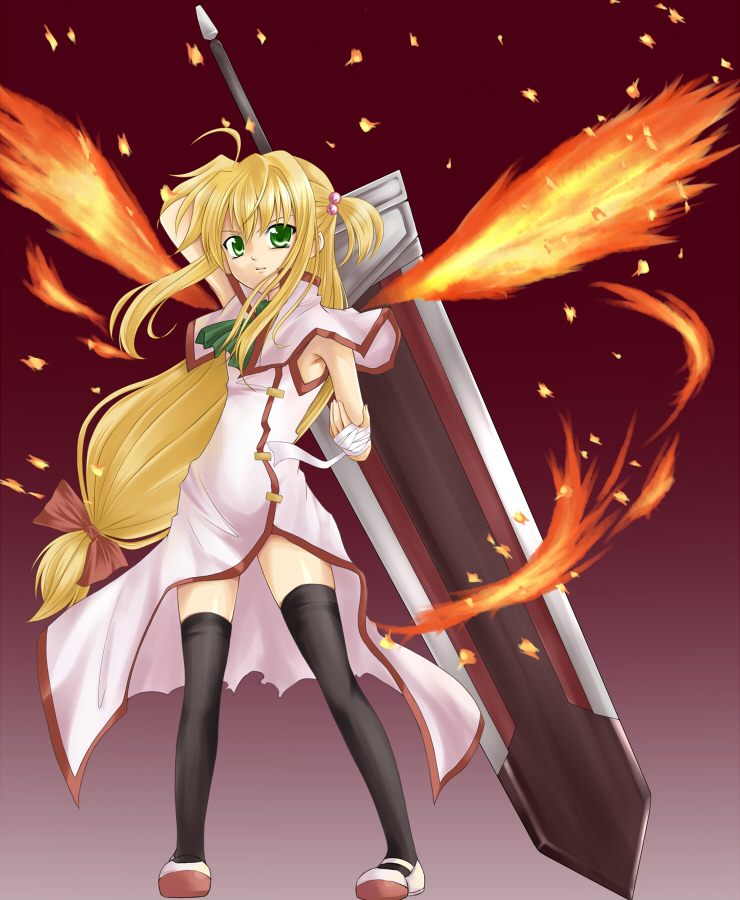 arisa bunnings and burning arisa (lyrical nanoha and 1 more) drawn by tadokoro_teppei