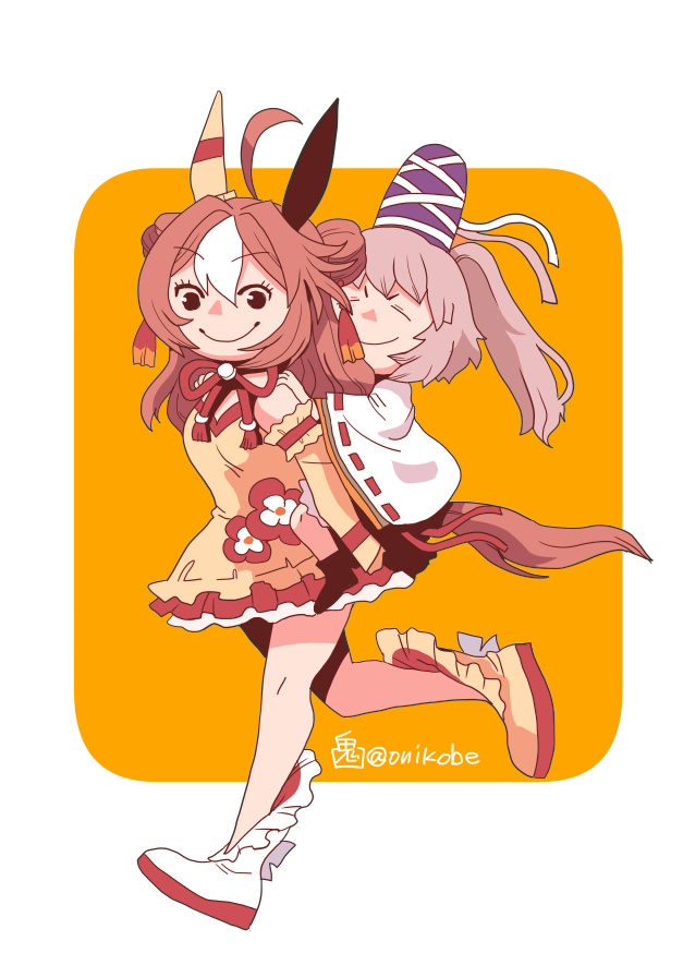 mononobe no futo and copano rickey (touhou and 1 more) drawn by onikobe_rin