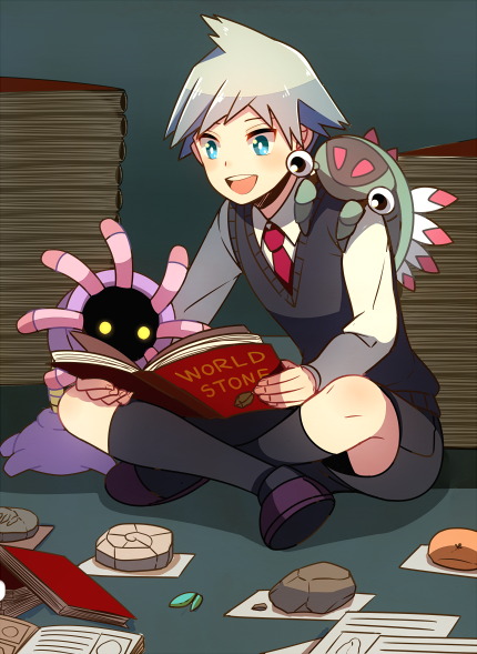 steven stone, lileep, and anorith (pokemon and 1 more) drawn by himari_g_(sr)