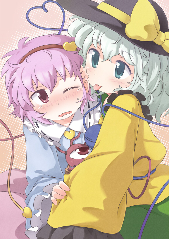 komeiji koishi and komeiji satori (touhou) drawn by kurotama_(avino)