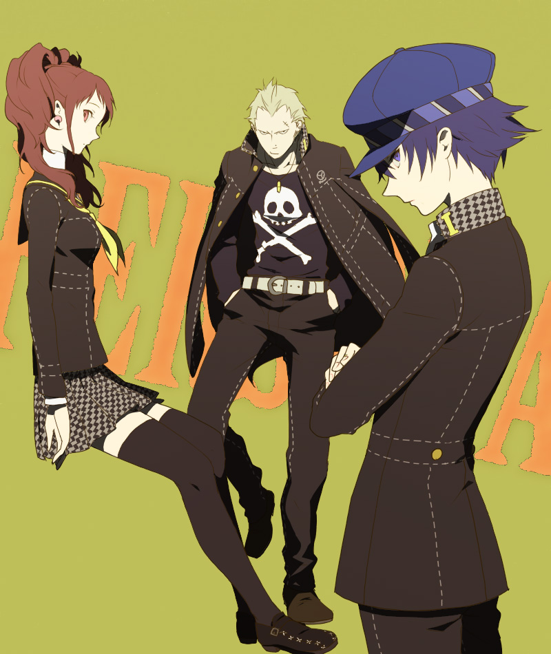 shirogane naoto, kujikawa rise, and tatsumi kanji (persona and 1 more) drawn by egawa_satsuki