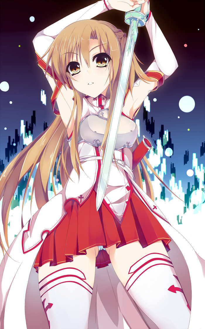asuna (sword art online) drawn by kyona_(konakona)