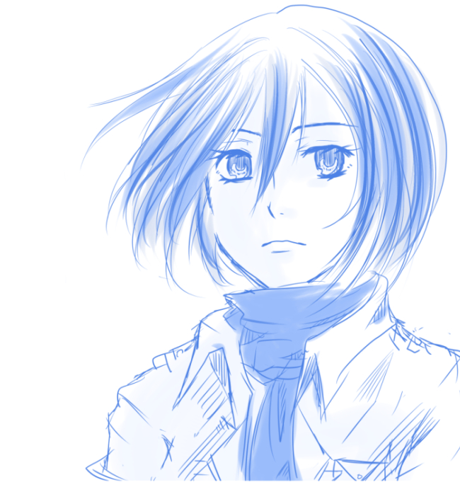 mikasa ackerman (shingeki no kyojin) drawn by iwashi_kamitsu
