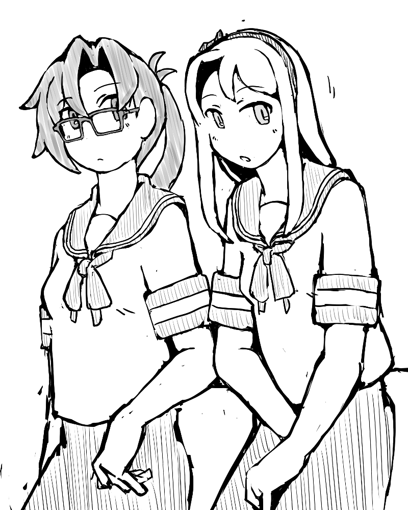 sagiri and amagiri (kantai collection) drawn by task_(s_task80)