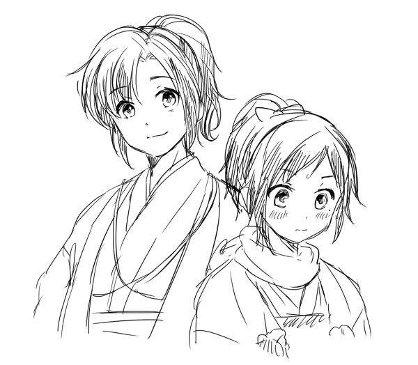 yamato-no-kami yasusada and okita souji (touken ranbu and 1 more) drawn by tomo_(sjim)