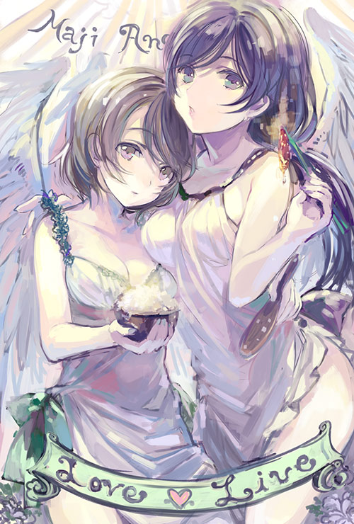 tojo nozomi and koizumi hanayo (love live! and 1 more) drawn by ame_yamori
