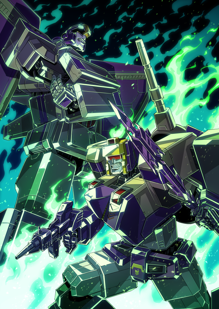blitzwing and astrotrain (transformers and 1 more) drawn by ryuuichirou_(haineken)