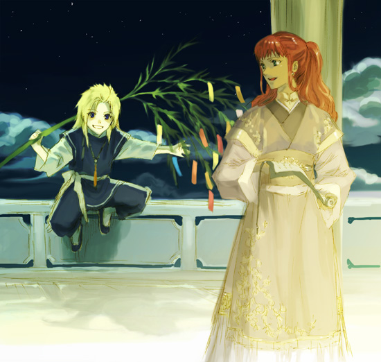 nakajima youko and enki (juuni kokuki) drawn by sakaki_kuuya