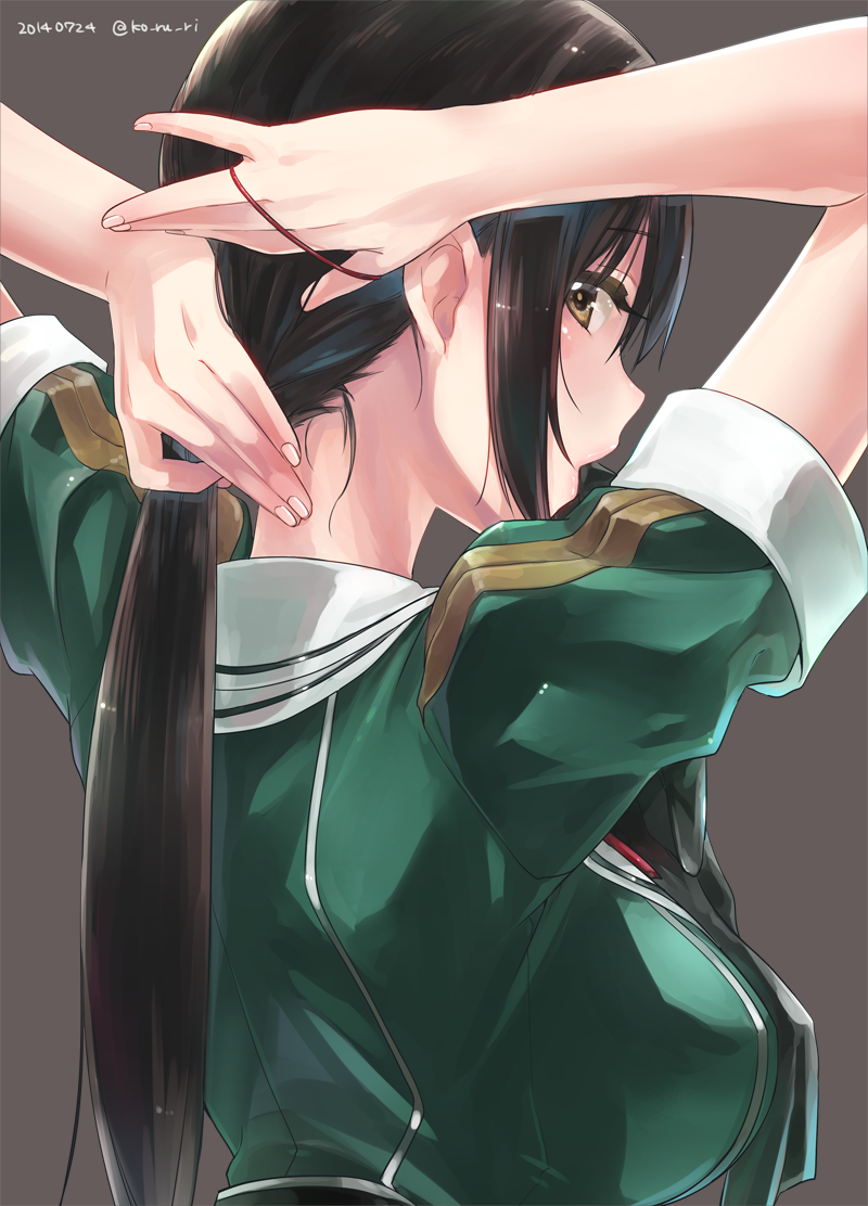 chikuma and chikuma kai ni (kantai collection) drawn by koruri