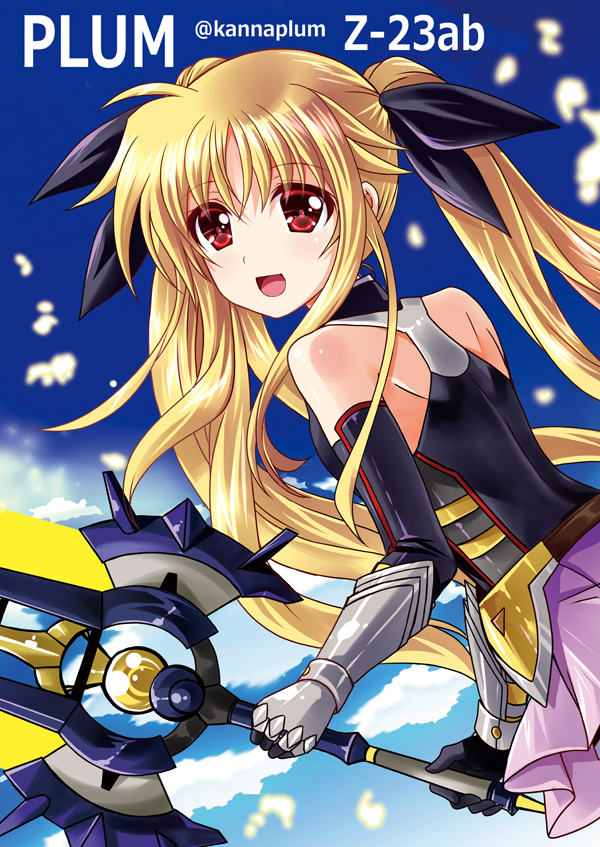 fate testarossa and bardiche (lyrical nanoha and 1 more) drawn by kanna_(plum)
