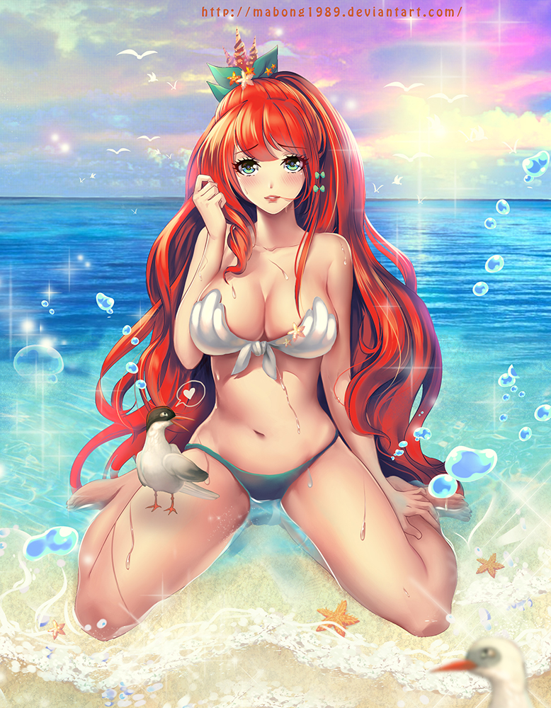 ariel (the little mermaid) drawn by pham_thai_chau