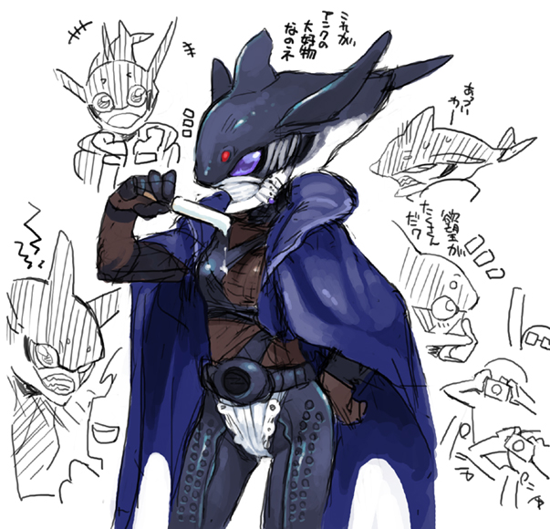 mezul (kamen rider and 1 more) drawn by shigehiro_(hiroi_heya)