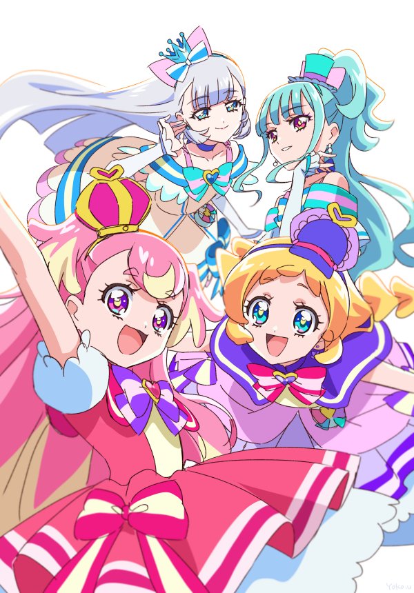 nekoyashiki yuki, inukai komugi, nekoyashiki mayu, inukai iroha, cure wonderful, and 3 more (precure and 1 more) drawn by yoko.u