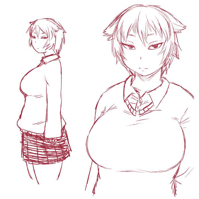 fuchibeppu chiyuri (original) drawn by tsukudani_(coke-buta)