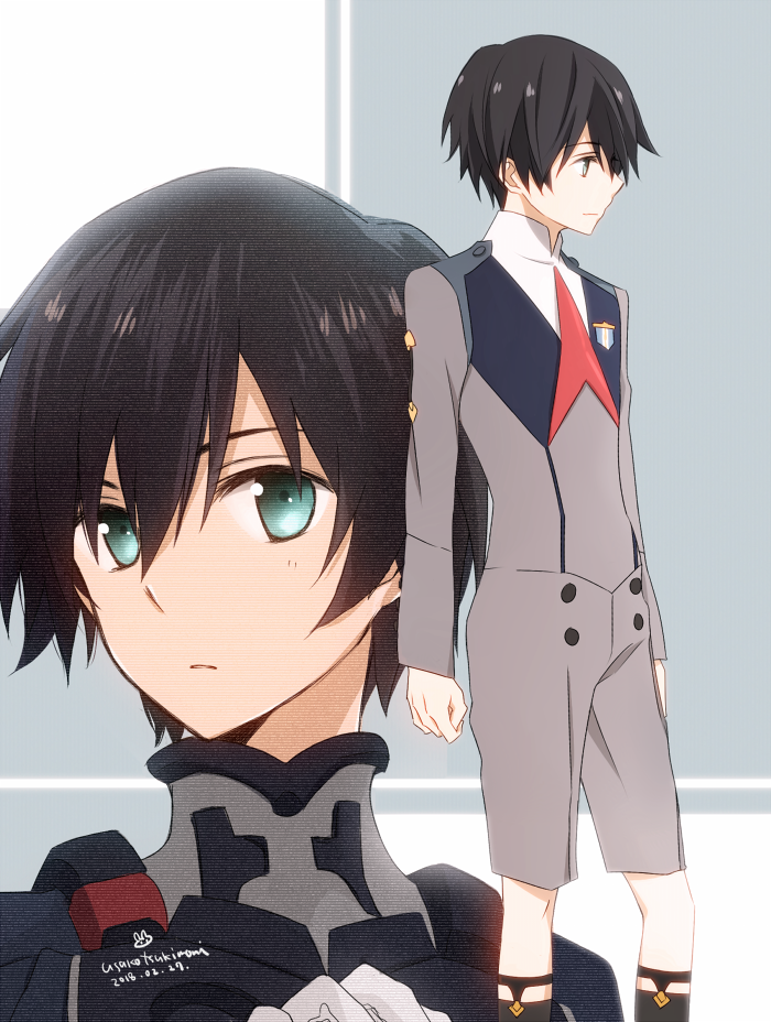hiro (darling in the franxx) drawn by tsukimori_usako