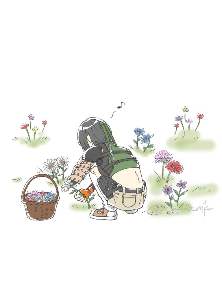 yuffie kisaragi (final fantasy and 3 more) drawn by camo_niku