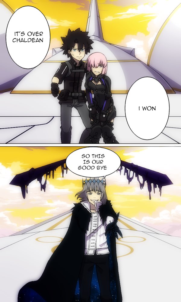 mash kyrielight, fujimaru ritsuka, and oberon (fate and 1 more) drawn by lazyartlazy12