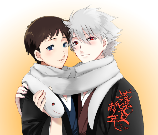 ikari shinji and nagisa kaworu (neon genesis evangelion and 1 more) drawn by saifu_(sisutakh)