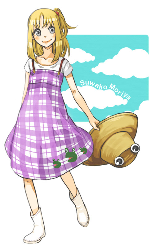moriya suwako and pyonta (touhou) drawn by kurage_(huwahuwaru_n)