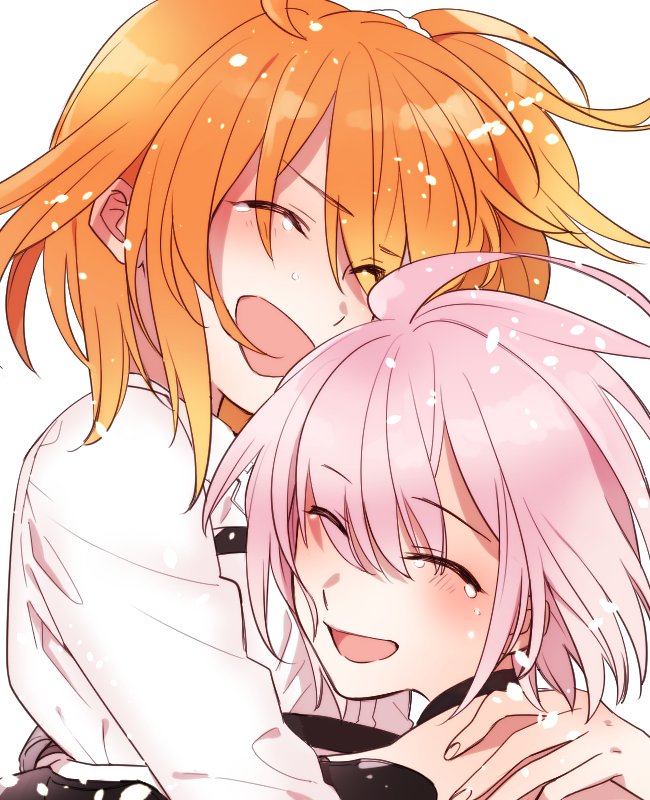 mash kyrielight and fujimaru ritsuka (fate and 1 more) drawn by ran_(ran_0605)