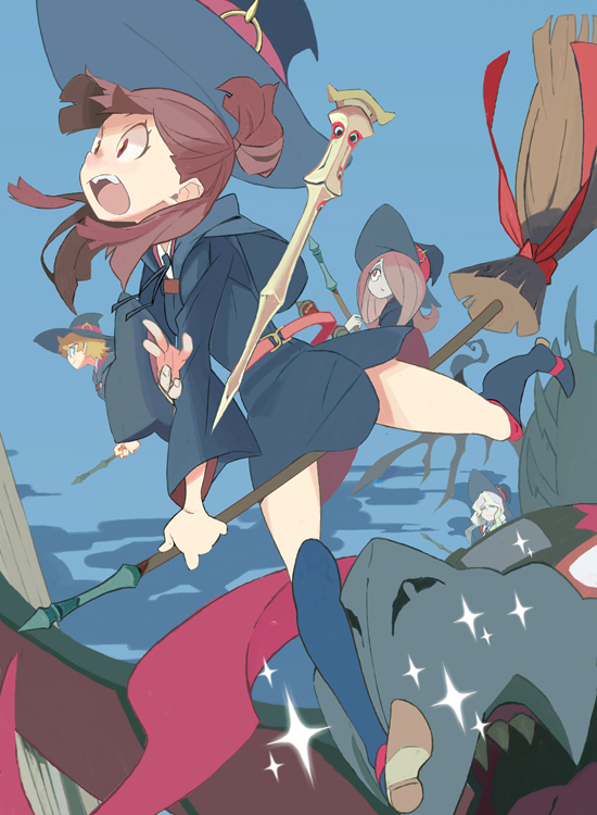 kagari atsuko, diana cavendish, sucy manbavaran, and lotte jansson (little witch academia) drawn by yuuki_(irodo_rhythm)