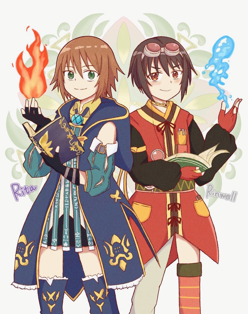 rita mordio and rinwell (tales of and 2 more) drawn by vefpeem