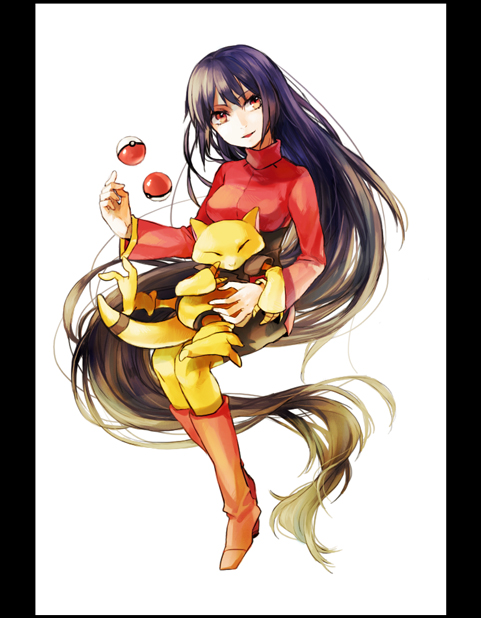 sabrina and abra (pokemon and 1 more) drawn by dada_(dolce)