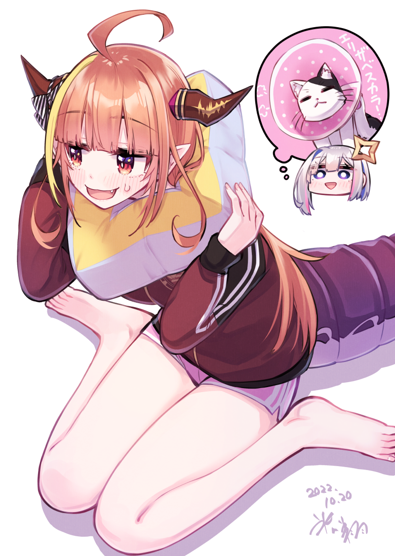 amane kanata and kiryu coco (hololive) drawn by hikawa_shou