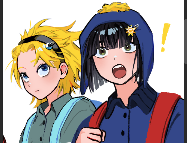 craig tucker and tweek tweak (south park) drawn by yiyi_025