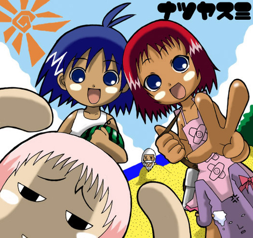 guu, hare, pokute, mari, and village elder (jungle wa itsumo hare nochi guu) drawn by akaneko_0708