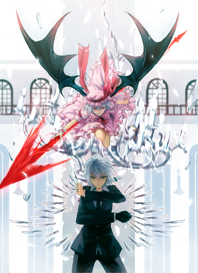 remilia scarlet and izayoi sakuya (touhou) drawn by mg_(mica)